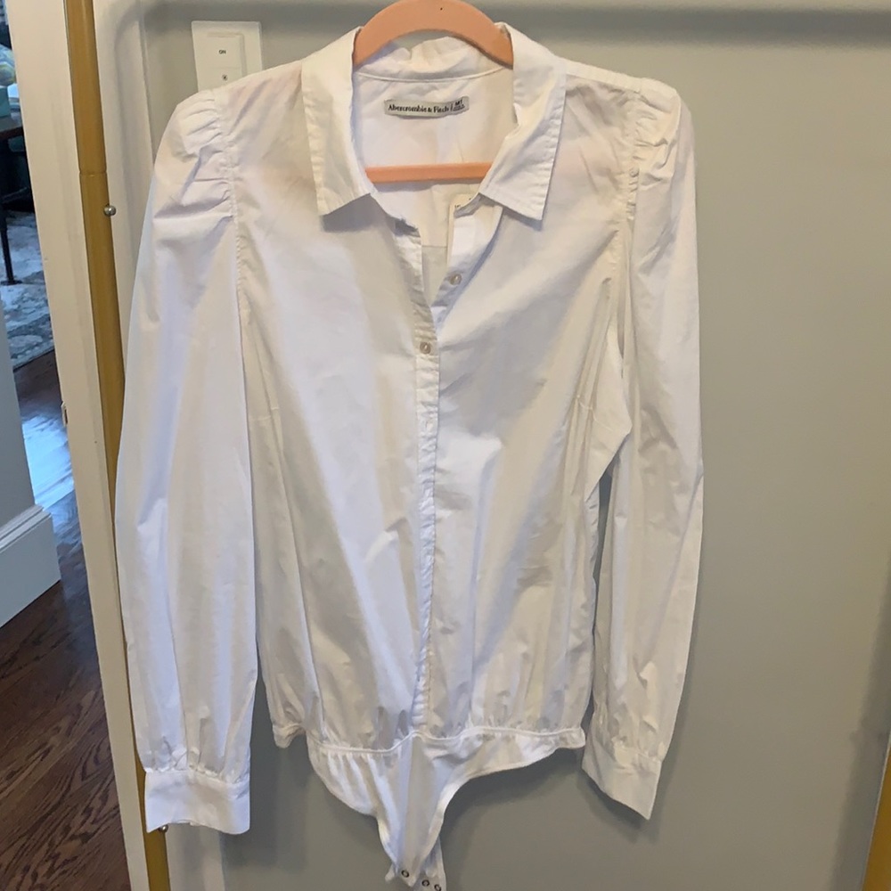 Abercrombie white bodysuit medium tall